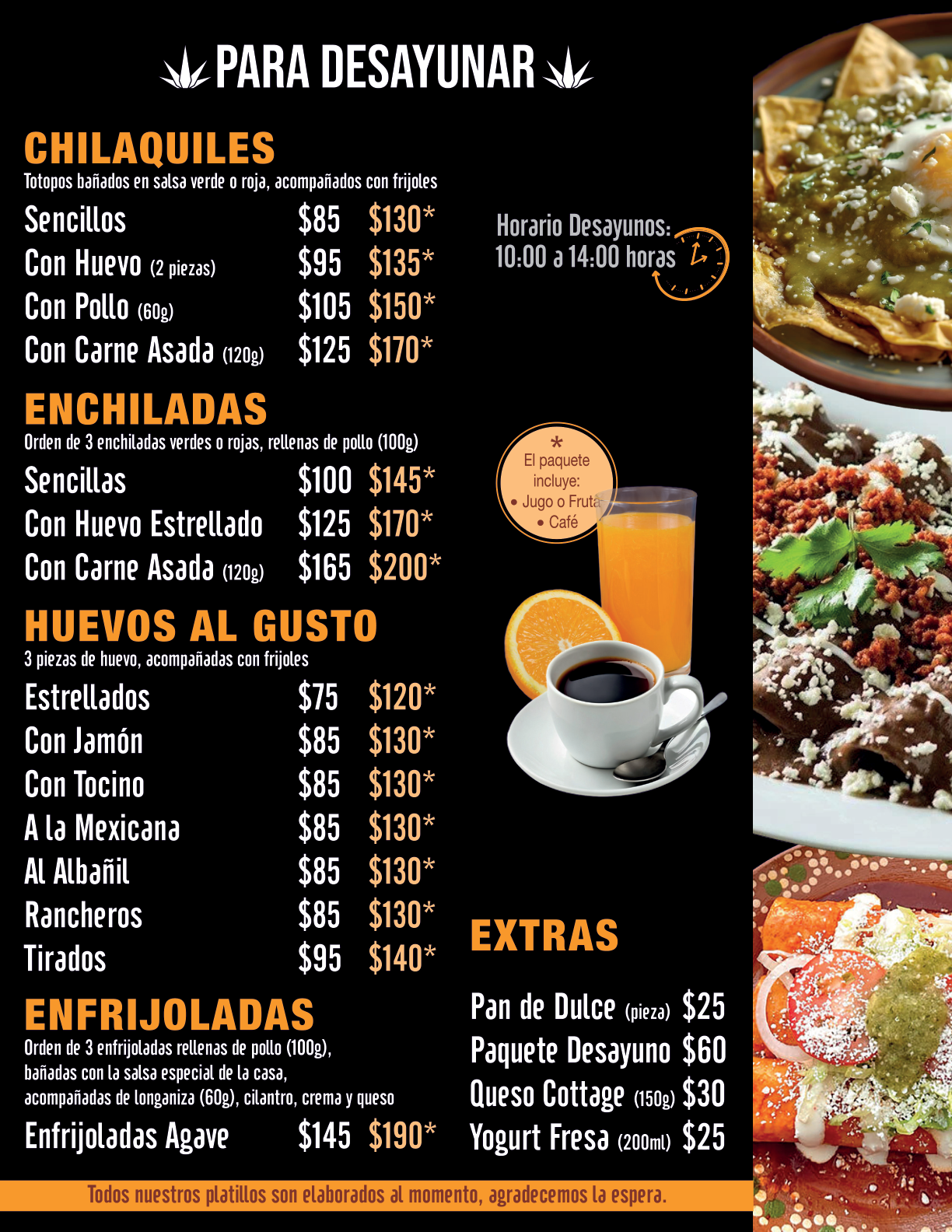 Para desayunar